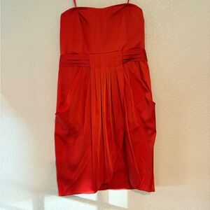 BCBGeneration Autumn Red Strapless Dress